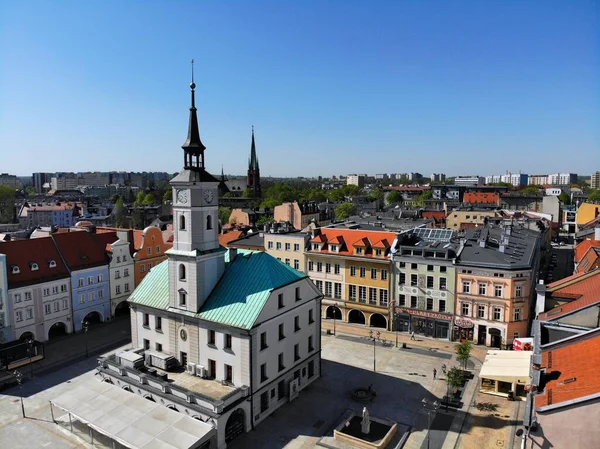 Gliwice Polonia Maggio 2021 Piazza Rynek Vista Aerea Nella Città — Foto Stock