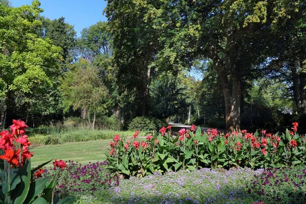 Moenchengladbach Város Németországban Bunter Garten Nyilvános Park Szeptemberben — Stock Fotó