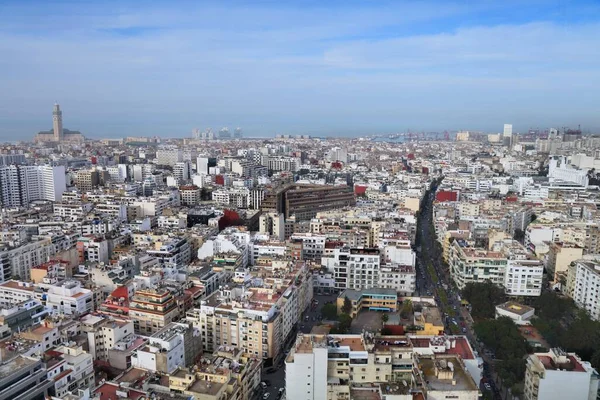 Casablanca Największe Miasto Maroka Krajobraz Miasta Centrum Casablanki — Zdjęcie stockowe