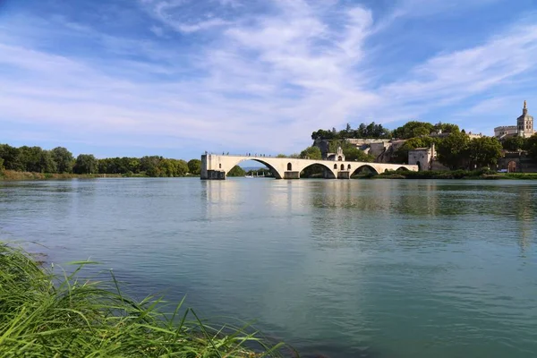 Pont Saint Benezet Saint Benezet Köprüsü Unesco Avignon Fransa Anıtı — Stok fotoğraf