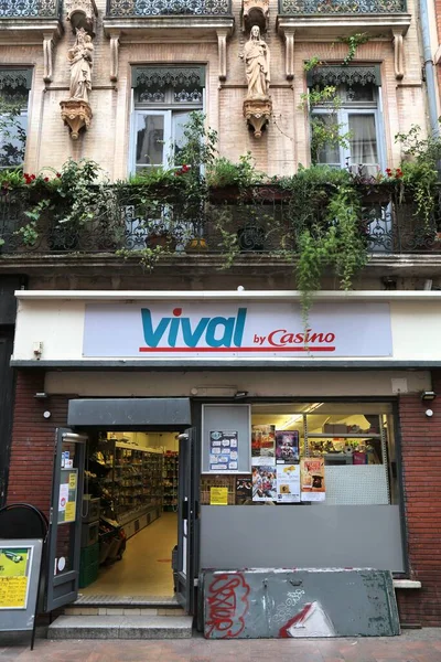 Toulouse France September 2021 Vival Convenience Store Downtown Toulouse City — Stock Photo, Image