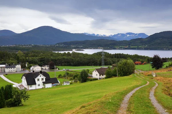 Norvegia Panorama Del Distretto Sunnmore Vista Dalla Montagna Nihusen Nel — Foto Stock