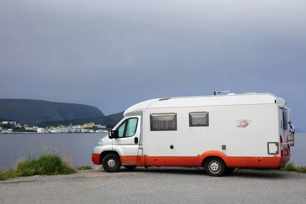 Alesund Norvegia Luglio 2020 Vacanze Camper Vicino Alesund Norvegia Norvegia — Foto Stock