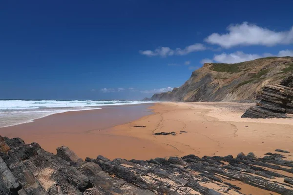 Güzel Manzara Cordoama Sahili Portekiz Algarve Bölgesindeki Batı Atlantik Sahili — Stok fotoğraf