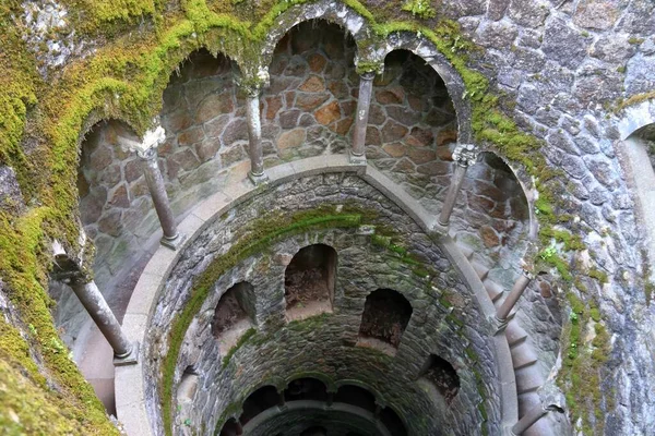 Sintra Portugal Pozo Iniciación Del Parque Quinta Regaleira — Foto de Stock