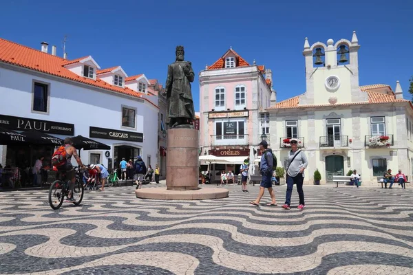 Cascais Portugal 2018年5月21日 游客参观卡斯凯斯市中心 2017年 葡萄牙有1 270万外国游客 — 图库照片