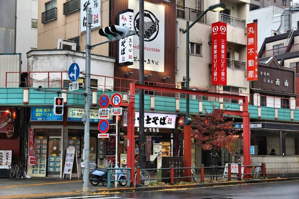 Tokio Japan Dezember 2016 Straßenansicht Verregneten Bezirk Asakusa Tokio Japan — Stockfoto