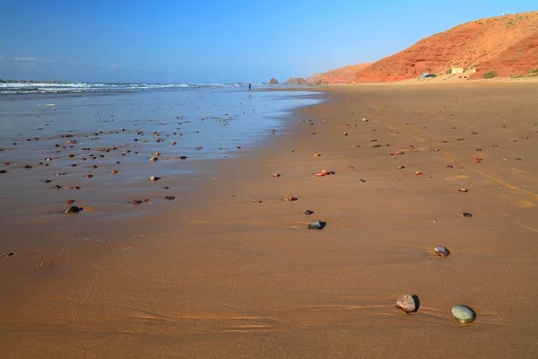 Marocco Natura Bella Spiaggia Legzira Vicino Sidi Ifni Marocco — Foto Stock