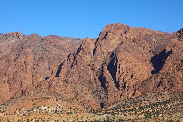 Антиатласные Горы Тафрауте Марокко Говорят Самая Высокая Гора Напоминает Льва — стоковое фото