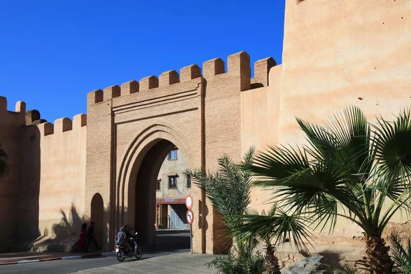 Mury Miejskie Brama Mieście Taroudant Maroko — Zdjęcie stockowe