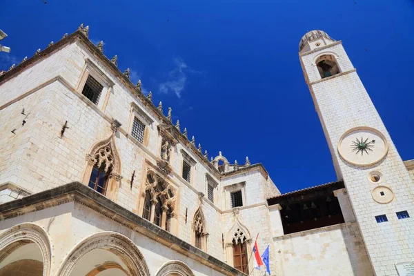 Dubrovnik Hırvatistan Ortaçağ Eski Kasabası Sponza Sarayı Devlet Arşivlerini Tutuyor — Stok fotoğraf