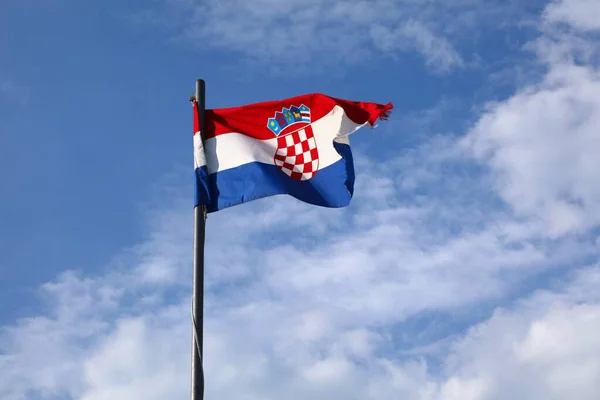 Flag Croatia Wind Croatian National Colors — Stock Photo, Image
