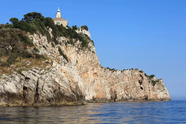 Uninhabited Island Adriatic Sea Susac Lighthouse Lastovo Island Croatia — Stock Photo, Image