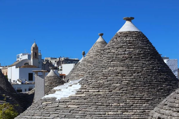 Alberobello Италии Традиционные Дома Трулли Регион Апулия Италии Итальянская Достопримечательность — стоковое фото