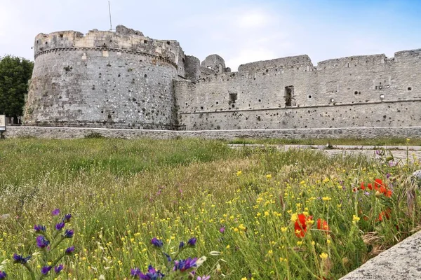 Medieval Castle Ruin Italy Castle Monte Sant Angelo Gargano Italy — Stock Photo, Image