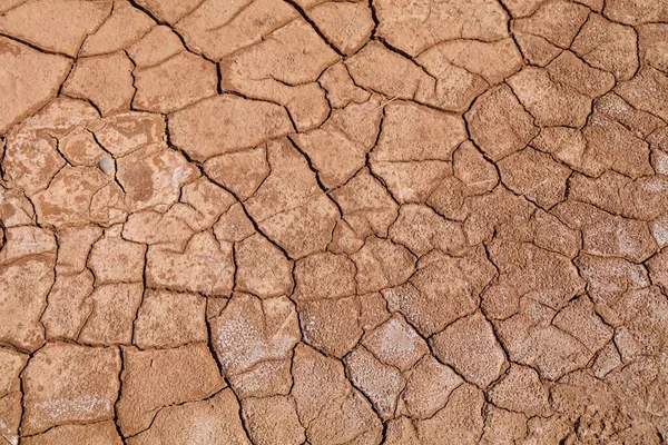 Αποξηραμένη Επιφάνεια Λάσπης Ξηρό Φόντο Κοίτης Ποταμού Ξηρασία Στο Μαρόκο — Φωτογραφία Αρχείου