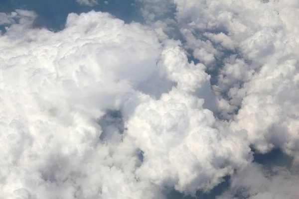 Aerial View Aircraft White Clouds Cumulus Clouds — Stock Photo, Image