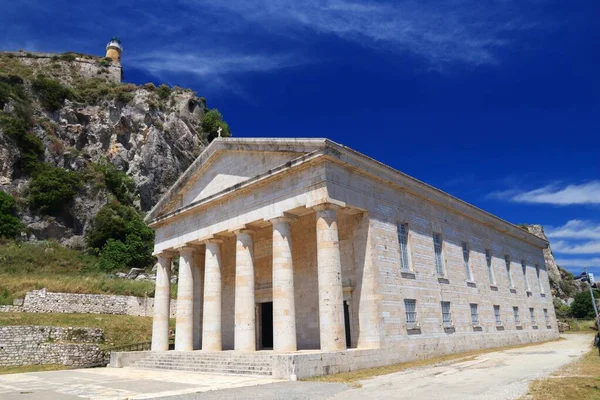 Město Korfu Kerkyra Seznam Světového Dědictví Unesco Řecku Chrám Jiří — Stock fotografie