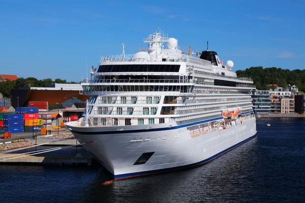 Kristiansand Norwegen Juli 2020 Kreuzfahrtschiff Viking Jupiter Hafen Von Kristiansand — Stockfoto
