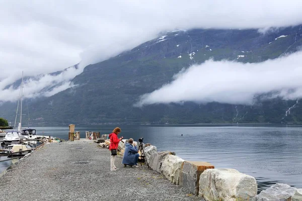 Ullensvang Norway July 2020 Photography Enthusiast Take Photographs Tripod Ullensvang — 图库照片