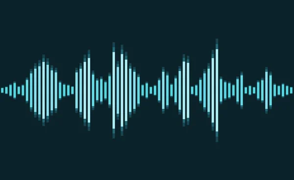 Ljud Vågform Utjämnare Linjer Ljud Ljudvåg Cool Vektor Grafik — Stock vektor