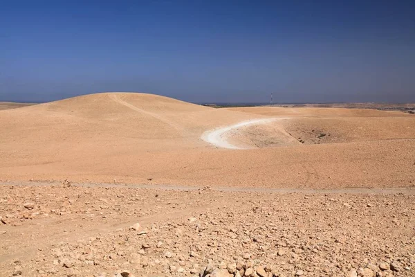 Krajobraz Pustynny Agafay Niedaleko Marrakeszu Maroko Pustynna Droga Gruntowa — Zdjęcie stockowe