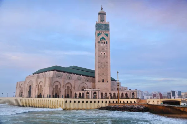 Casablanca Ciudad Más Grande Marruecos Mezquita Hassan —  Fotos de Stock