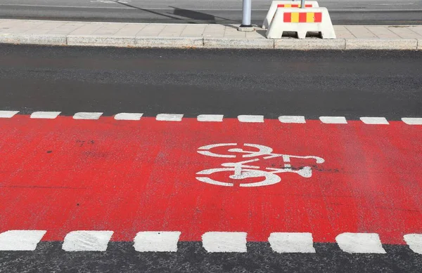 Fiets Rijstrook Stockholm Zweden Infrastructuur Voor Transport Fietsen — Stockfoto