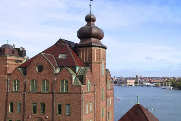 Stockholm City Sweden Sodermalm Island Landmark Old Seaman Institute Sjomansinstitutet — Stock Photo, Image