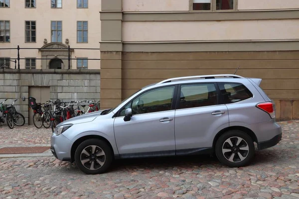 Stockholm Sverige Augusti 2018 Subaru Forester Suv Parkerade Stockholm Det — Stockfoto