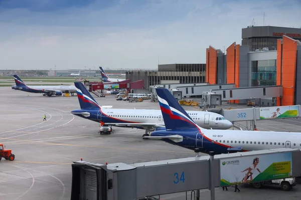 Moskau Russland Mai 2012 Die Flotte Der Russischen Fluggesellschaft Aeroflot — Stockfoto
