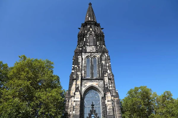 Bochum Πόλη Στη Γερμανία Ευαγγελική Εκκλησία Christuskirche Χρησιμοποιείται Συχνά Χώρος — Φωτογραφία Αρχείου