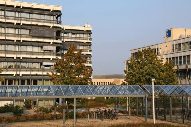 HAGEN, GERMANY - 16 Eylül 2020: Almanya Hagen Üniversitesi. Üniversite aynı zamanda FU Hagen veya FernUniversitat olarak da bilinir ve Almanya 'nın en büyük uzaklık öğrenme kurumudur..