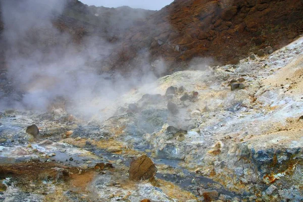 Geotermální Oblast Seltun Islandu Islandská Sopečná Krajina Krysuv Poloostrov Reykjanes — Stock fotografie