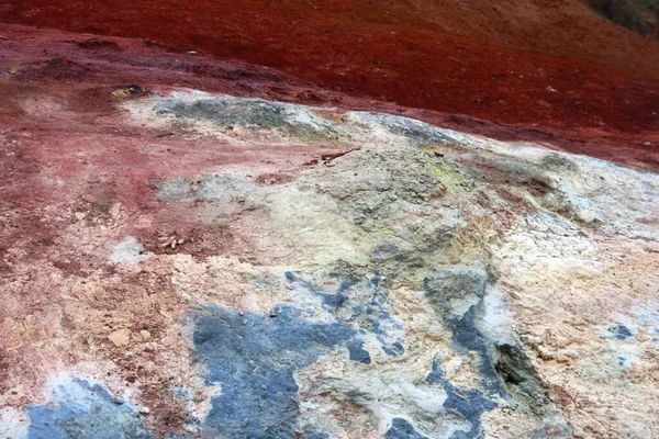 Kolorowa Ziemia Obszarze Geotermalnym Seltun Islandii Islandzki Krajobraz Wulkaniczny Krysuvik — Zdjęcie stockowe