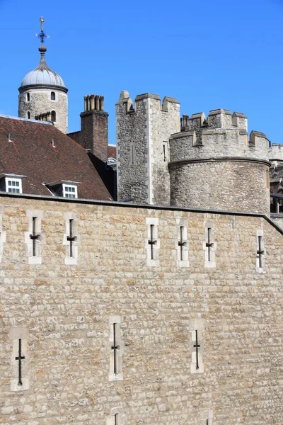 Torre Londres Reino Unido Património Mundial Unesco Marco Medieval Londres — Fotografia de Stock