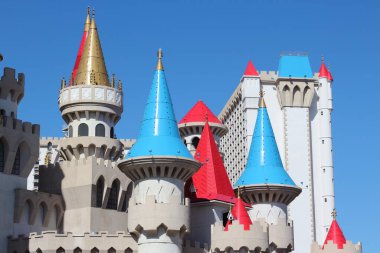 Las vegas, Amerika Birleşik Devletleri - 14 Nisan 2014: excalibur otel ve casino resort las vegas görünümünde. karmaşık 3,981 odası ve mgm resorts tarafından sahip olunan uluslararası.