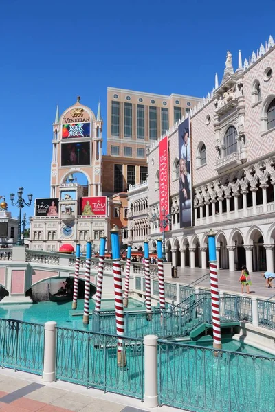 Las Vegas Usa April 2014 People Visit Venetian Resort Canals — 图库照片