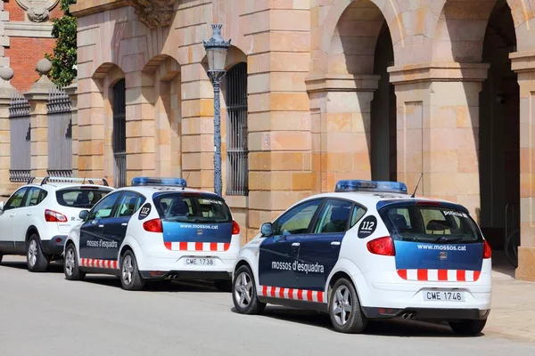 Barcelona Spain October 2021 Mossos Esquadra Police Patrol Cars Barcelona — ストック写真