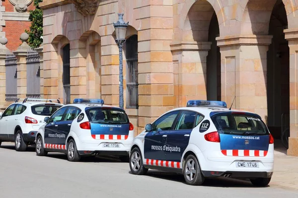 Barcelona Hiszpania Październik 2021 Samochody Patrolowe Mossos Esquadra Barcelonie Hiszpania — Zdjęcie stockowe