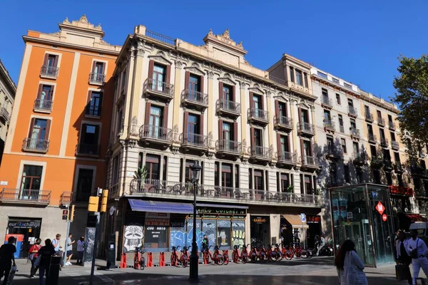 Barcelona Spanien Oktober 2021 Straßenansicht Von Rambla Barcelona Spanien Rambla — Stockfoto