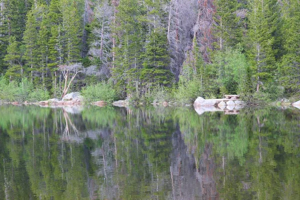 Jezioro Niedźwiedzi Parku Narodowym Rocky Mountain Kolorado Usa — Zdjęcie stockowe