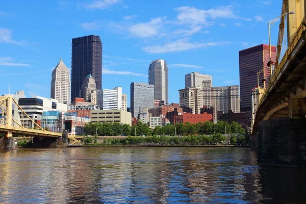 Americké Město Pittsburghská Fotografie Panorama Pittsburghu Pensylvánii — Stock fotografie