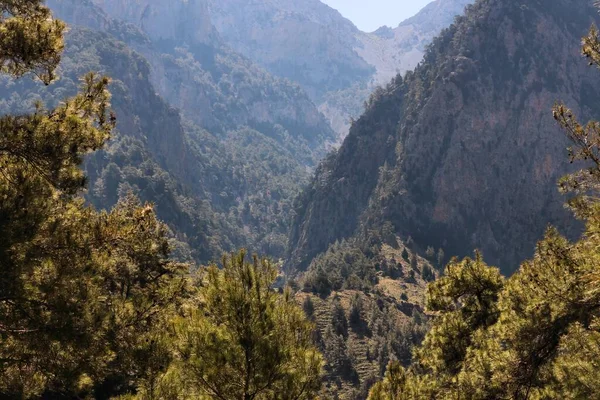 Kréta Turistických Atrakcí Samaria Gorge Horách Lefka Ori Ostrov Kréta — Stock fotografie