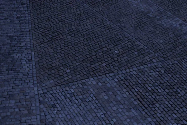 德国的夜晚鹅卵石街科布莱斯顿欧洲 石子铺成的街德国纽伦堡中世纪城市 — 图库照片