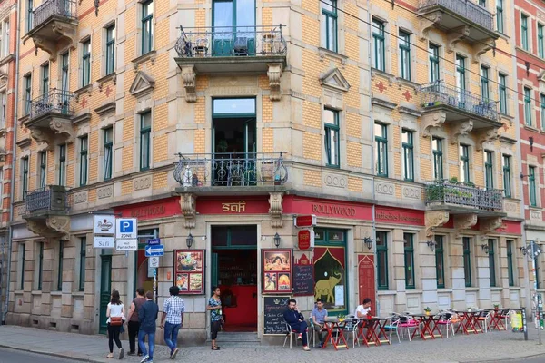 Dresden Deutschland Mai 2018 Menschen Besuchen Restaurants Neustädter Bezirk Dresden — Stockfoto