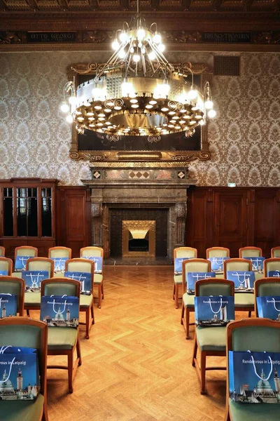 Leipzig Germany May 2018 City Council Meeting Room New Town — стокове фото