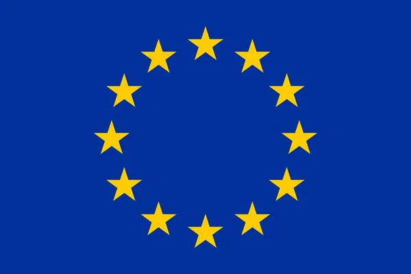 Bandeira União Europeia Bandeira Europa Com Estrelas Ilustração Vetorial —  Vetores de Stock