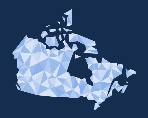 Mapa Wielokąta Kanady Low Poly Modny Styl Wektor Mapa Kanada — Wektor stockowy