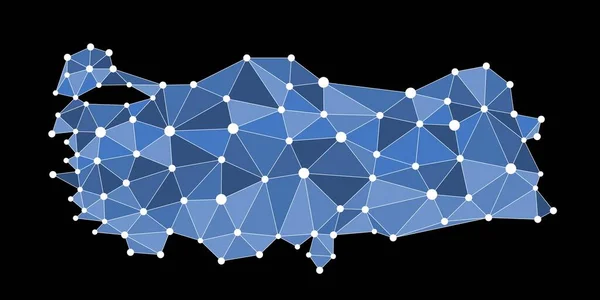 Χάρτης Πολυγώνου Τουρκίας Διάνυσμα Τουρκία Χάρτης Πολυγωνικό Στυλ — Διανυσματικό Αρχείο